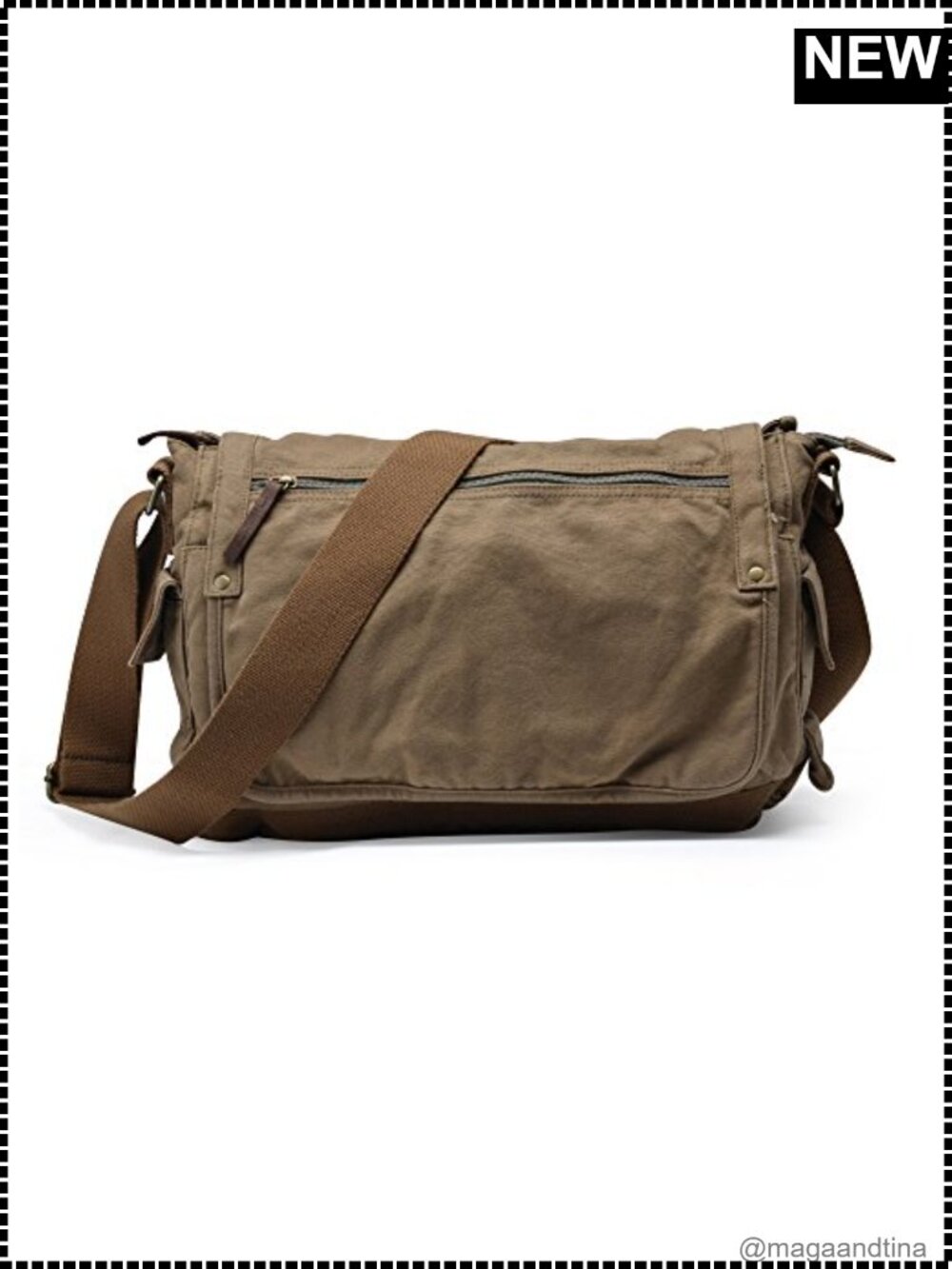 Canvas Messenger Bag Vintage Style Crossbody Shoulder Satchel